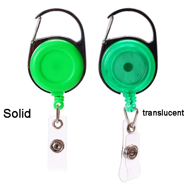 Retractable Carabiner Round Badge Reel 12