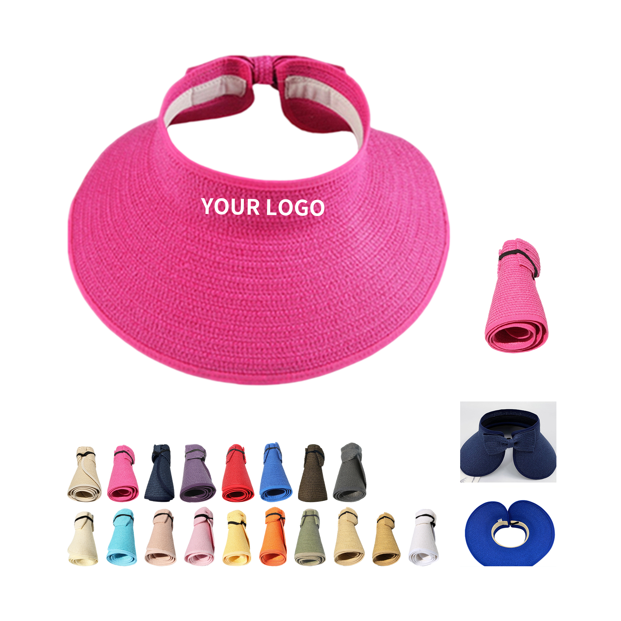 Foldable Straw Visor for Sun Protection and Travel 18