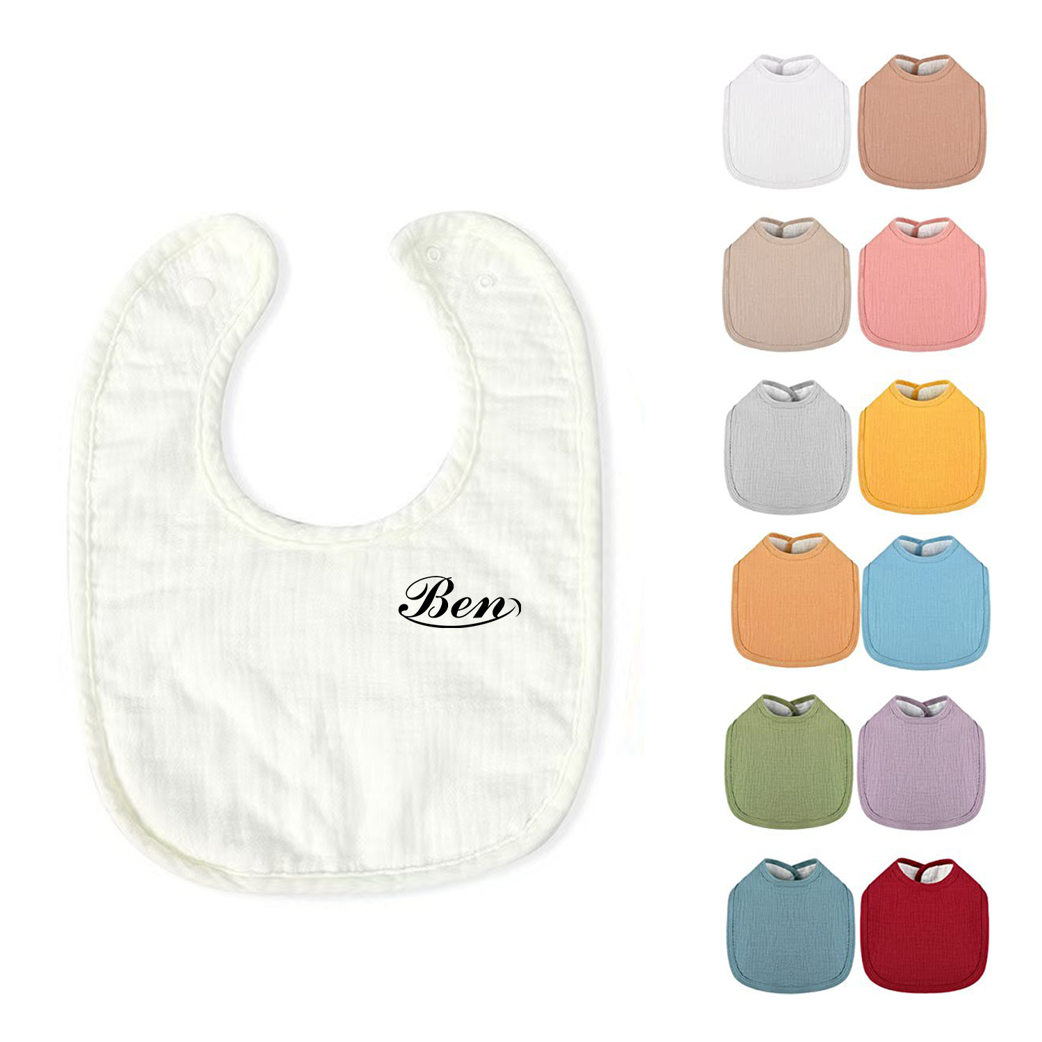 Double-Layer Cotton U-Shaped Bib 9