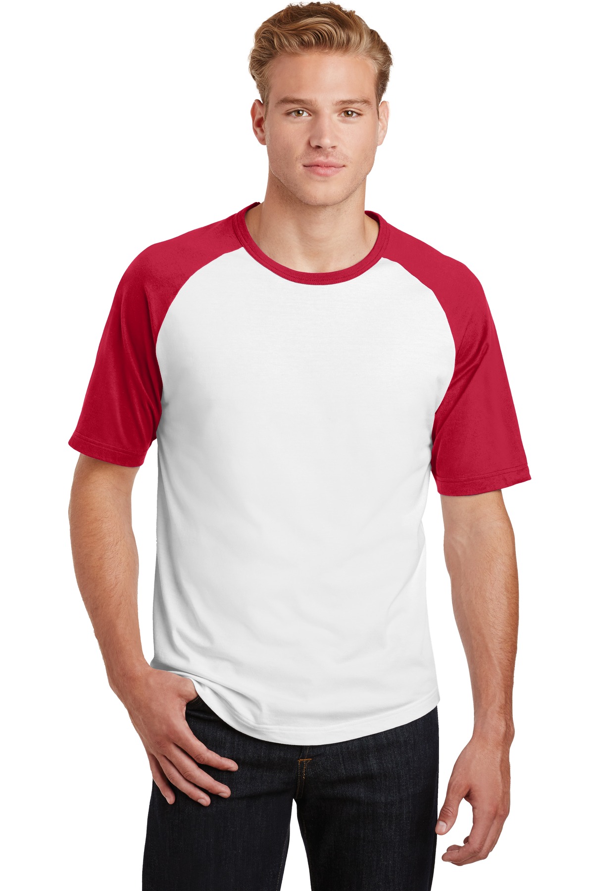 Sport-Tek Short Sleeve Colorblock Raglan Jersey. T201 19