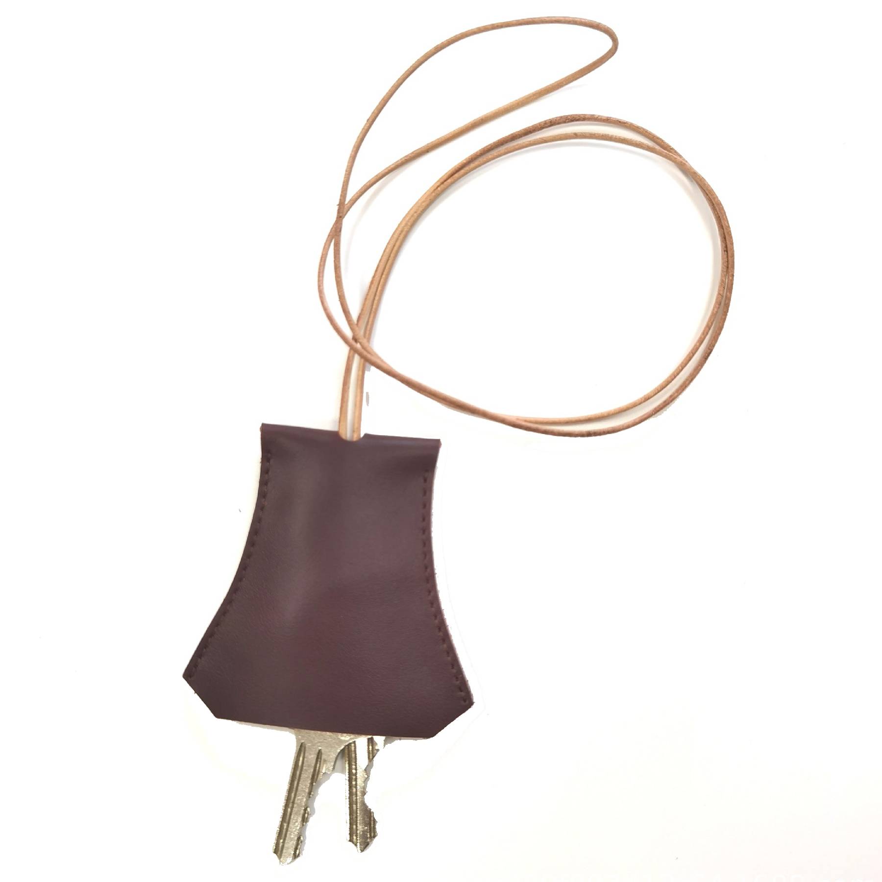 Genuine Leather Pull-out household halterneck key pouch 7