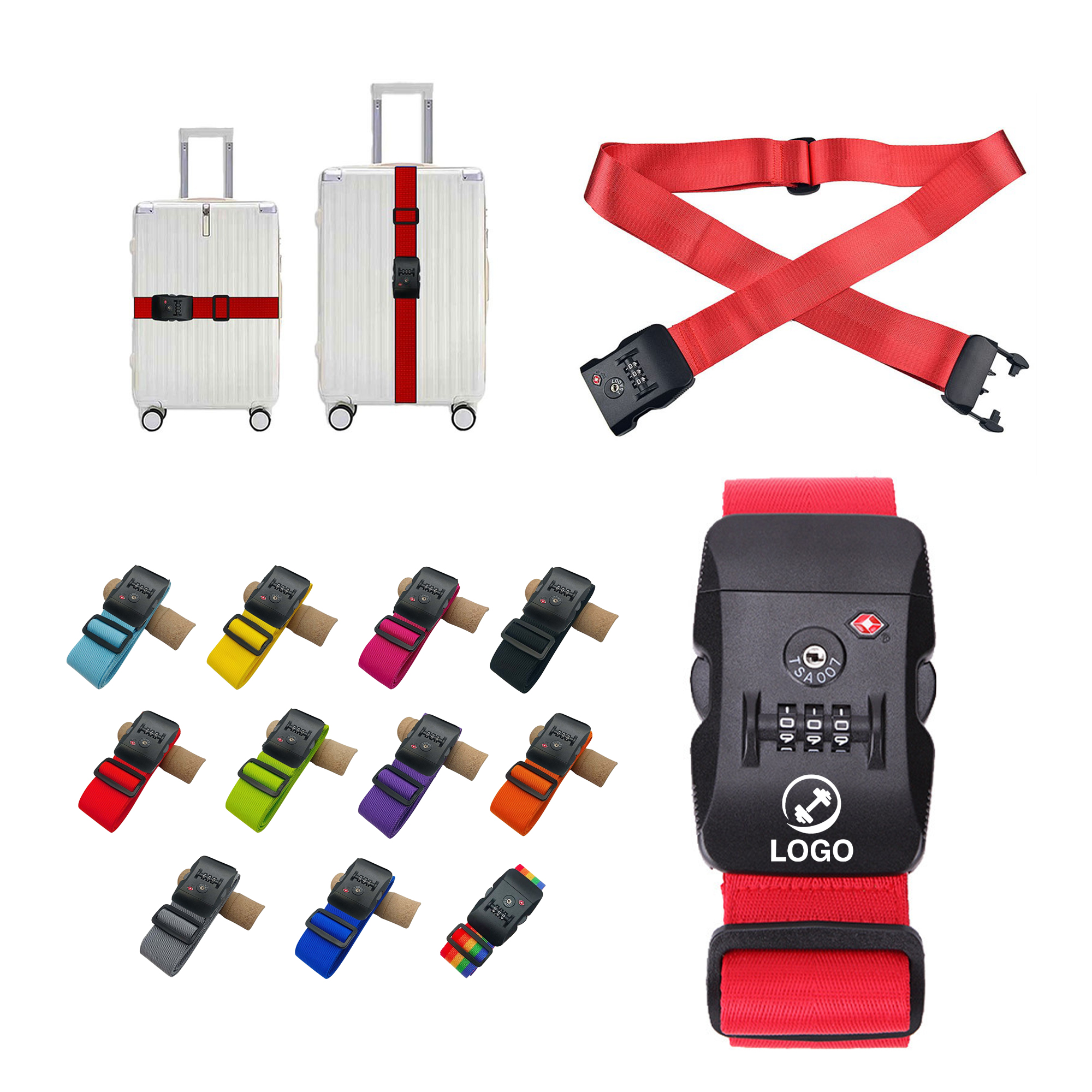 Travel Baggage Strap Featuring Heavy Duty Nylon And TSA Lock 2
