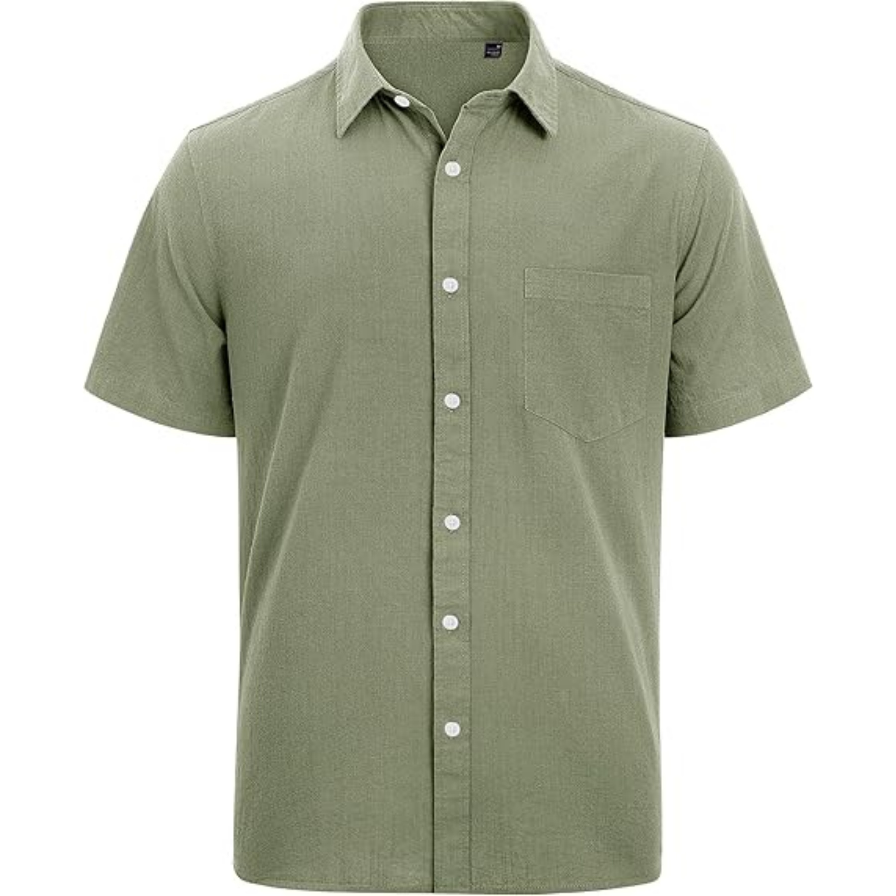 Men's Cotton Linen Short Sleeve Shirt 11