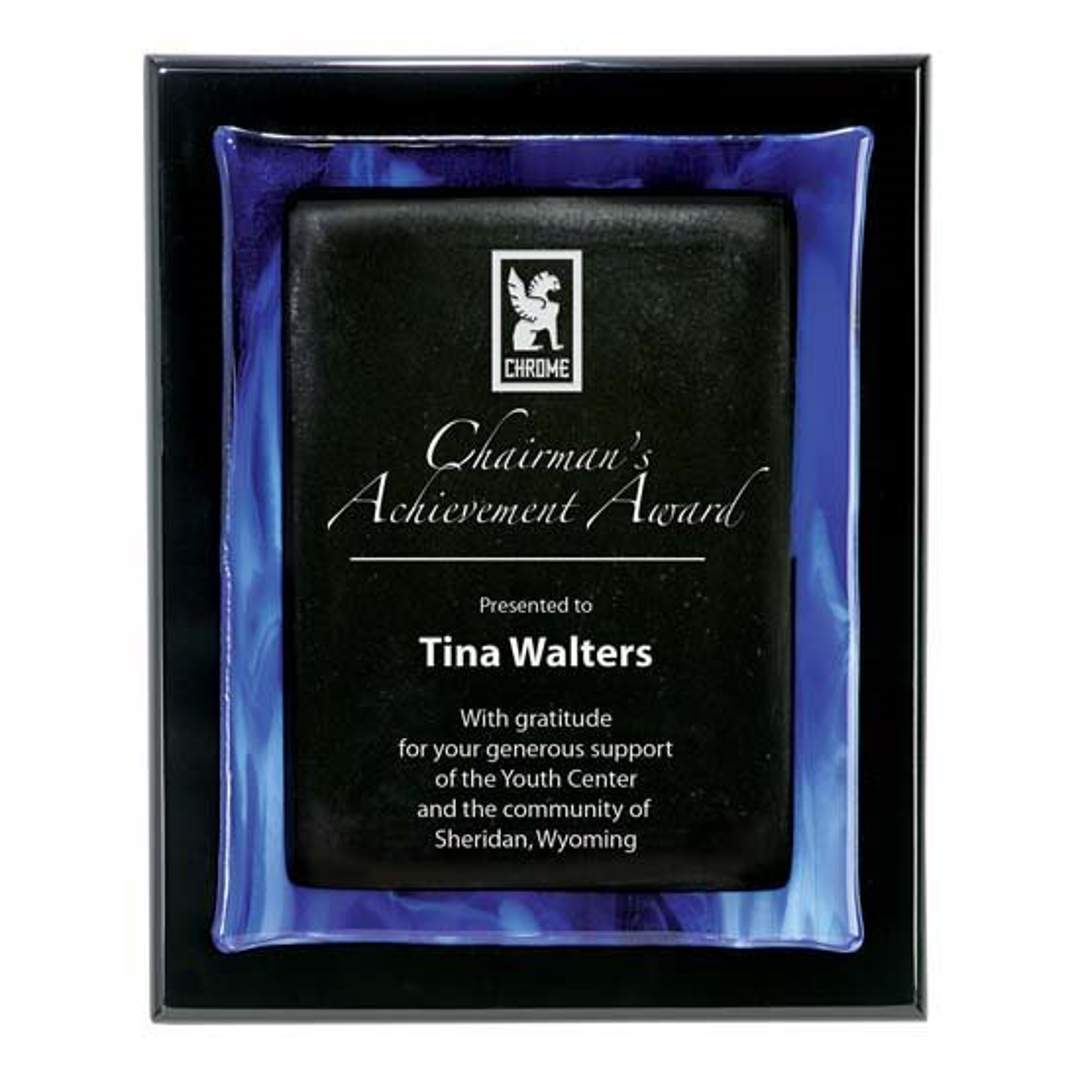 Metallic Fusion Plaque - Black/Blue 4