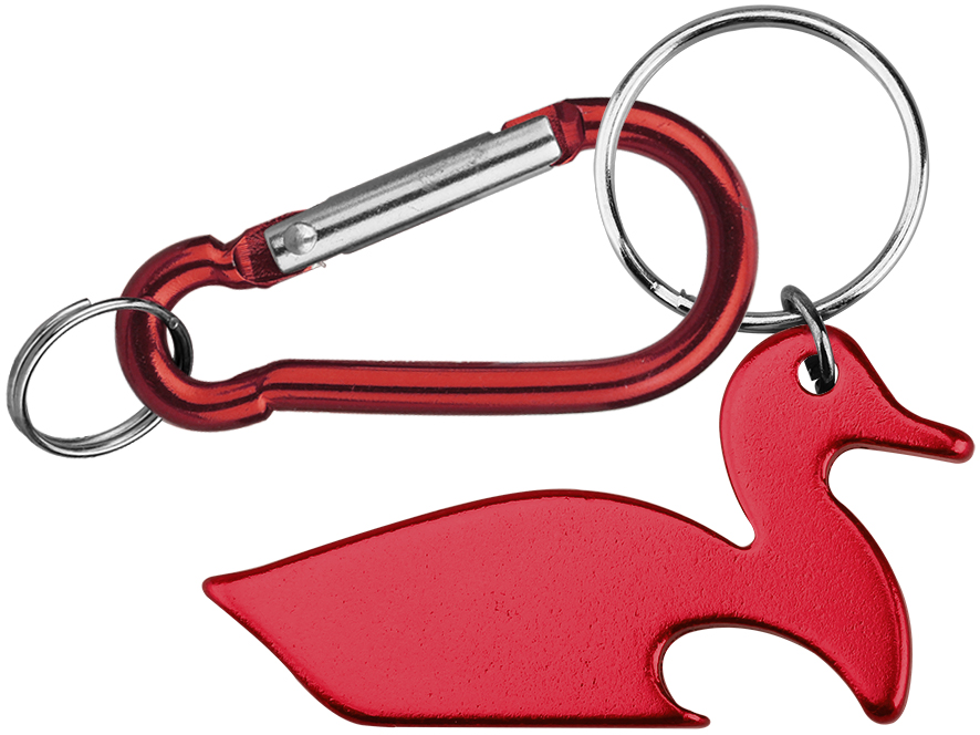 Duck shape bottle opener with key chain and carabiner 6