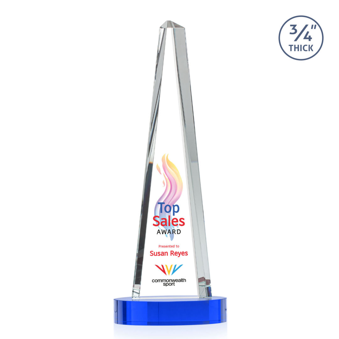 Majestic Tower VividPrint™ Award on Alberton Base -  Blue 10