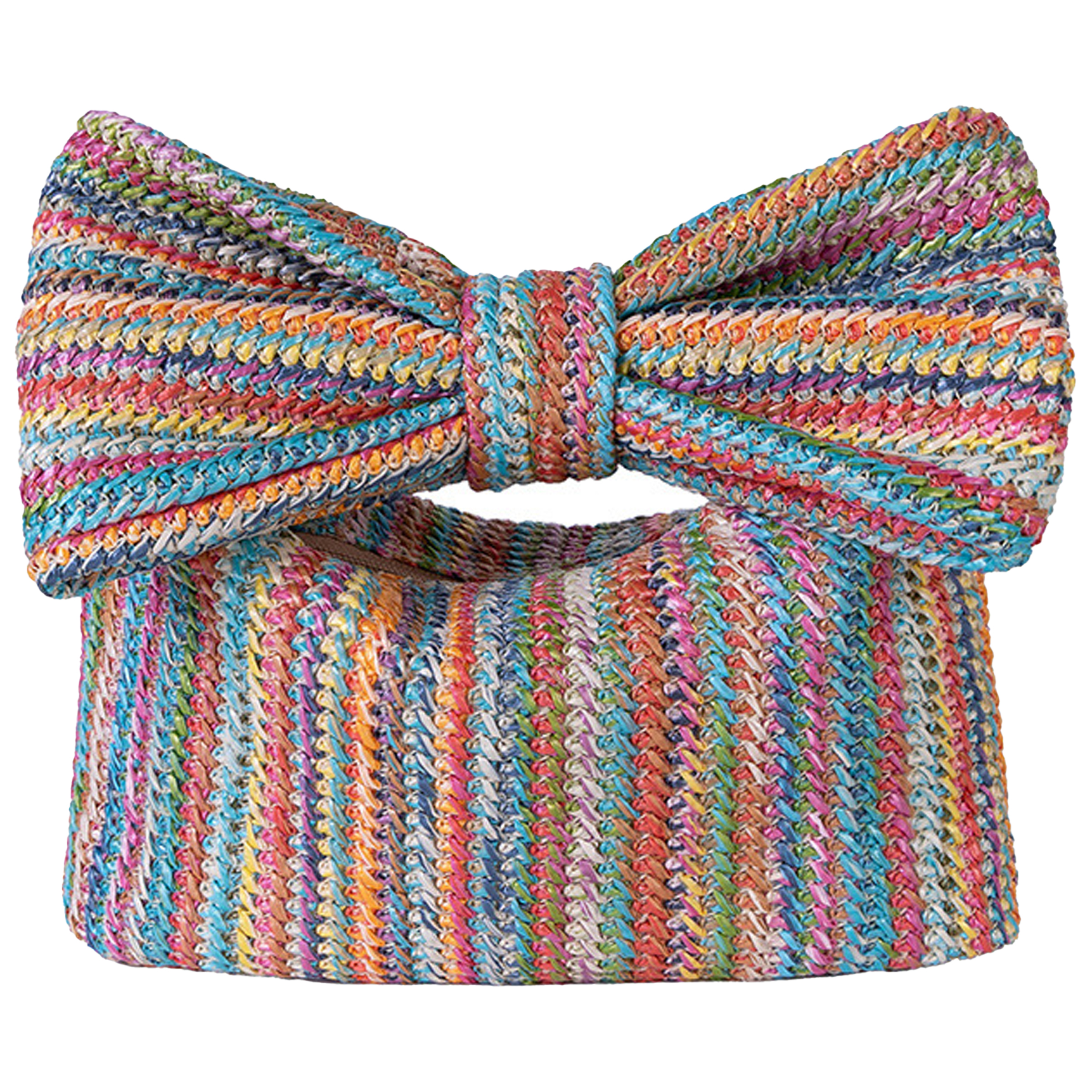 Straw Solid Color Bow Handbag 6