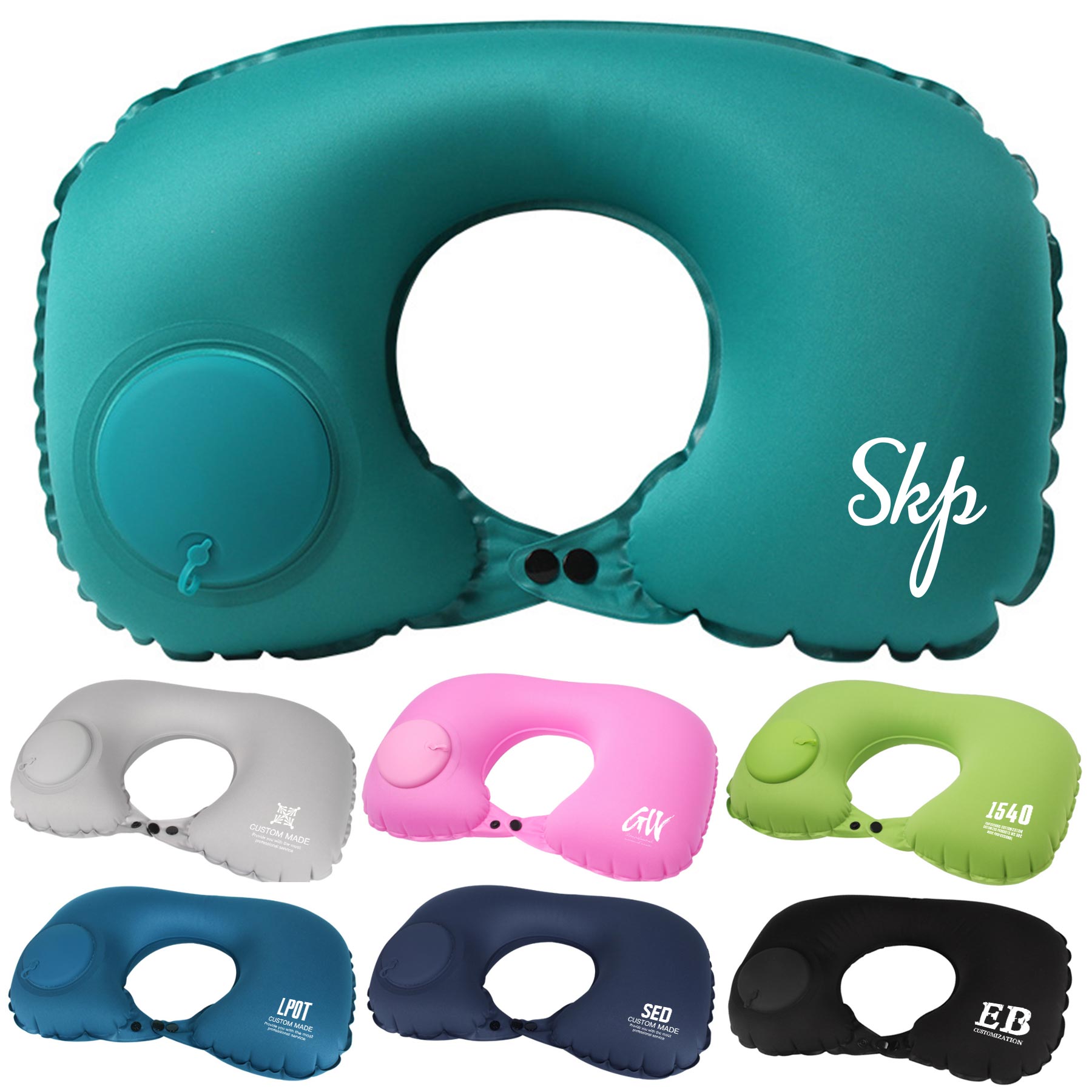 U-Shaped Portable Inflatable Travel Neck Pillow 1