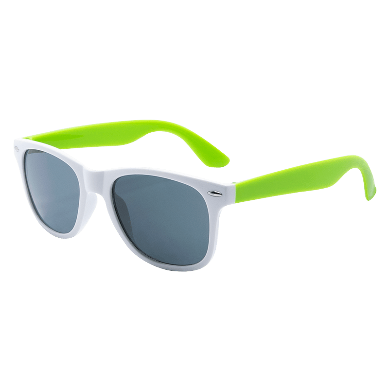 Custom White Frame Plastic Sunglasses 4