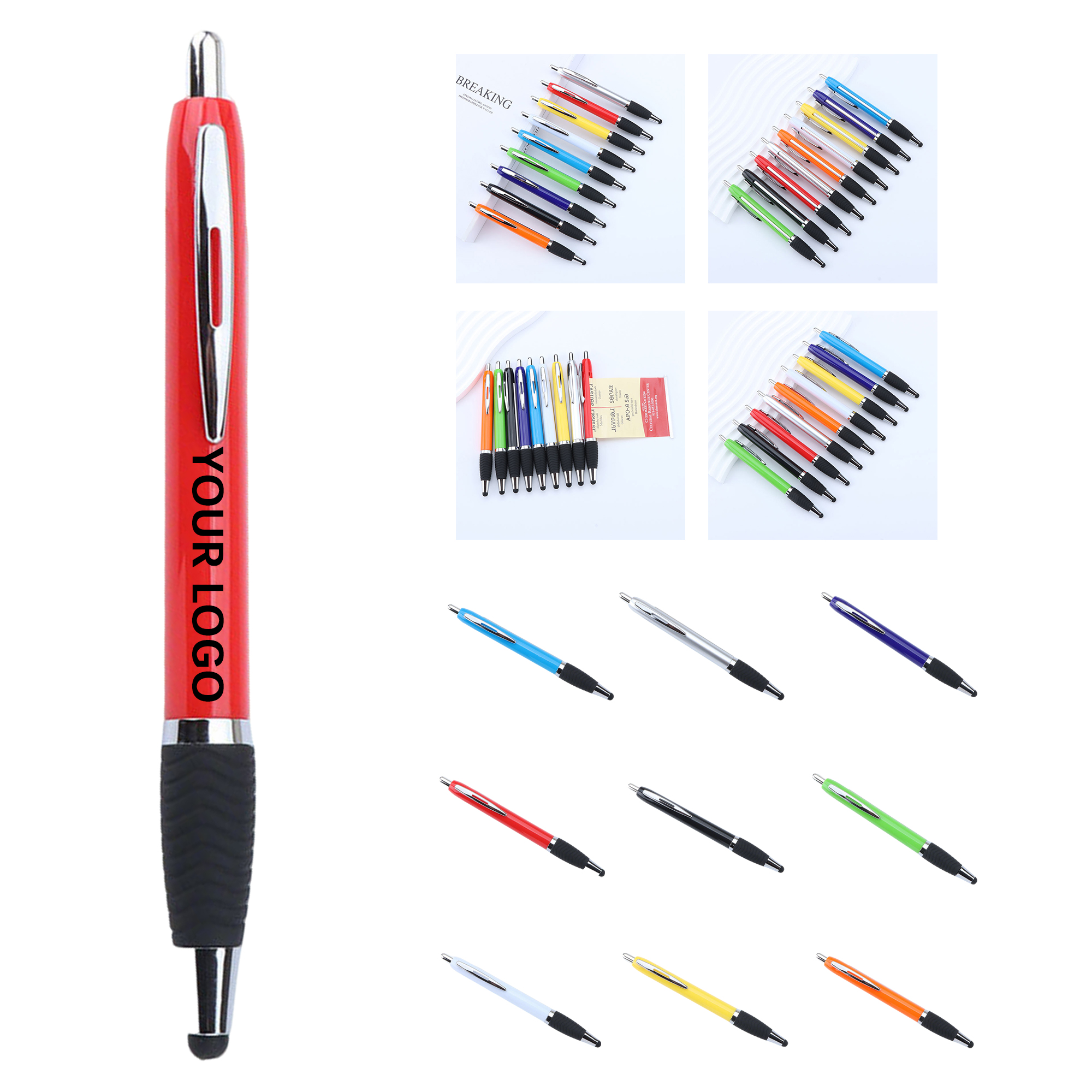 Retractable Banner Stylus Pen With ABS Barrel 5.5" 3