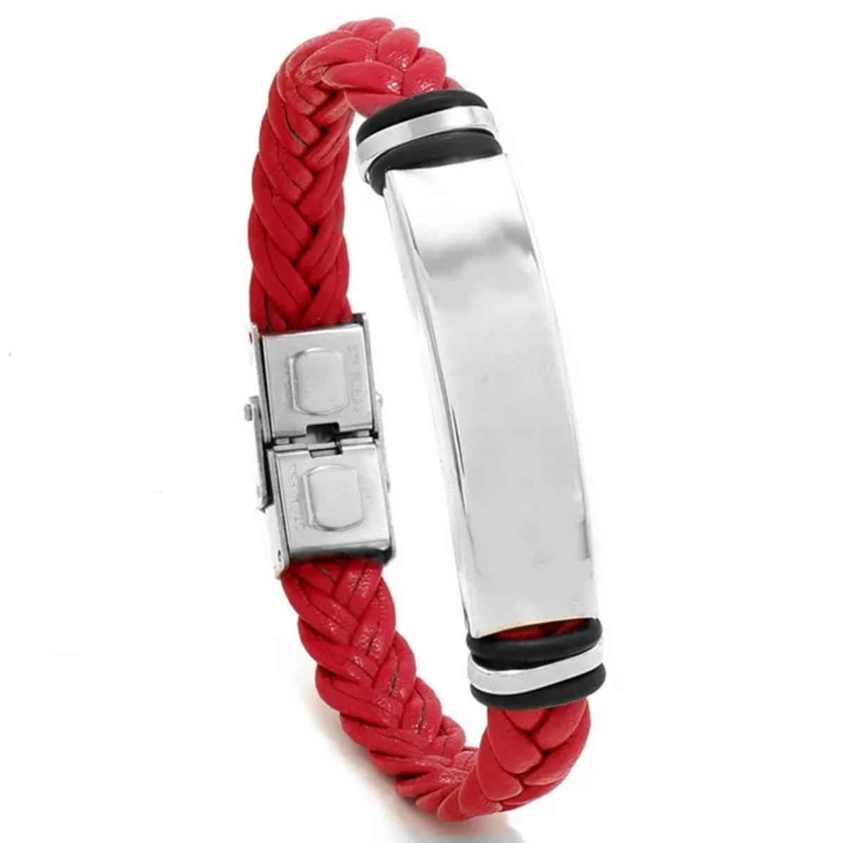 Stainless Steel Leather Wrist Strap 8