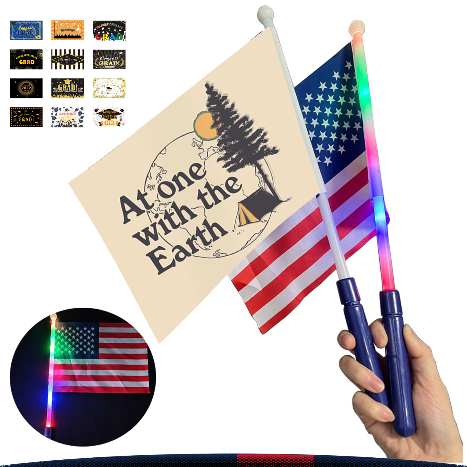 National Hand LED Flag 3