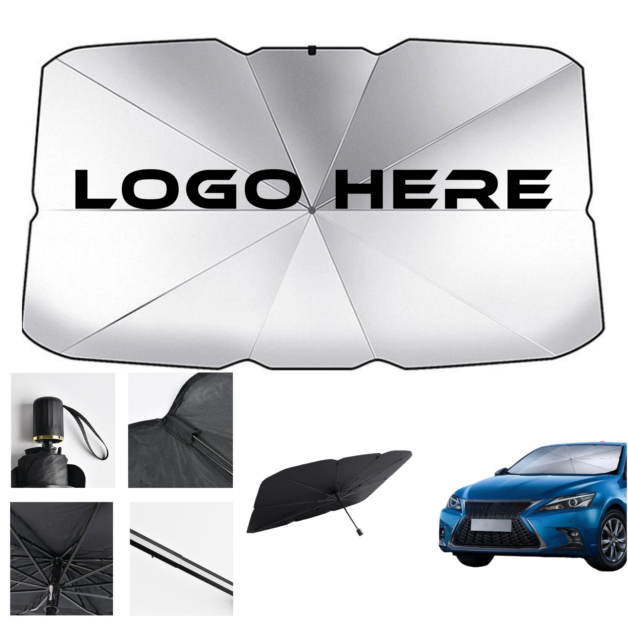 MOQ50 Car Sunshade Umbrella 1