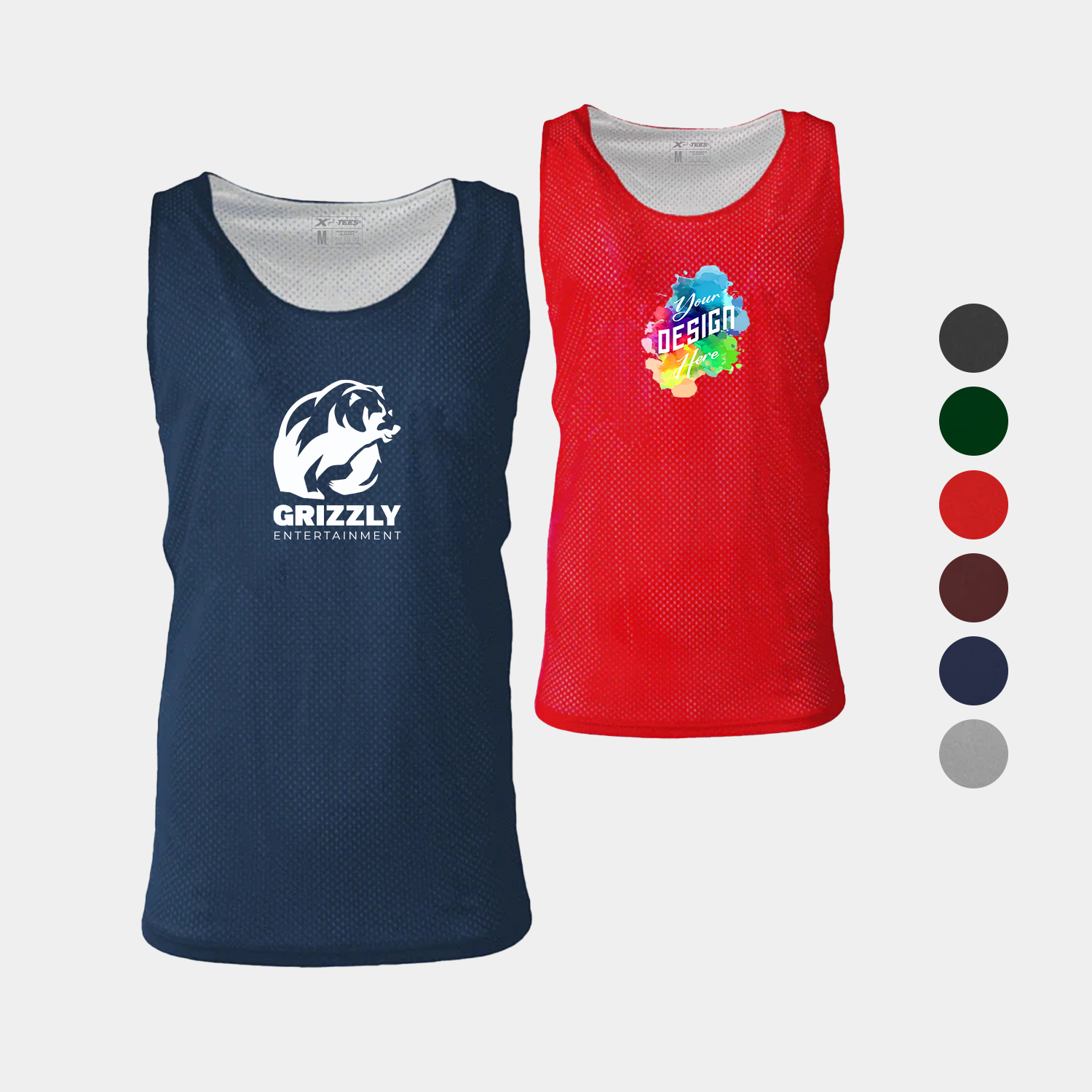 Men's Core Mesh Reversible Basketball Tank Top 4