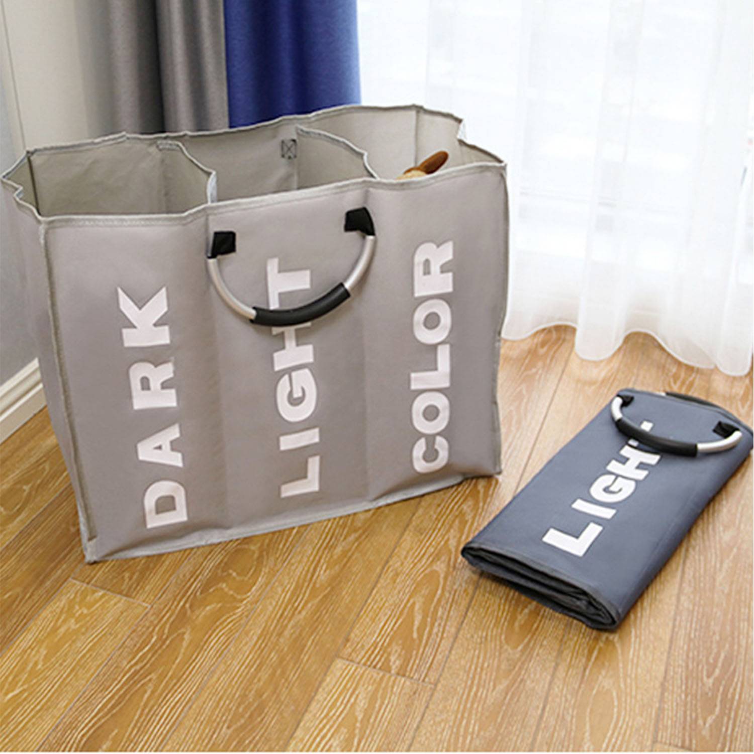 3-Section Foldable Laundry Bag 8