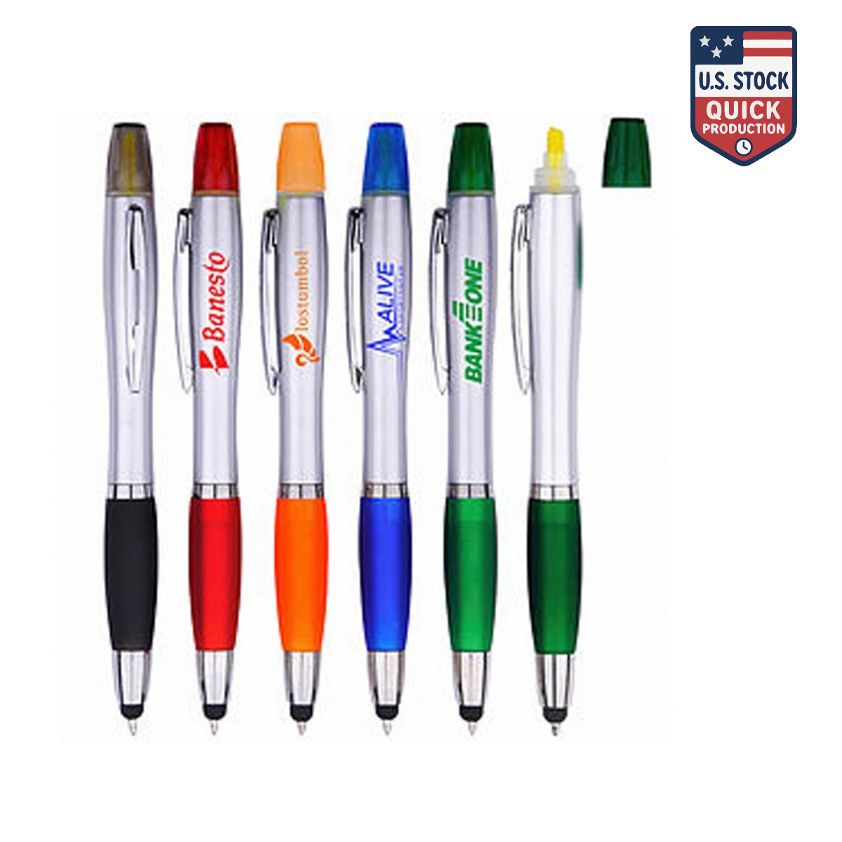 3-In-1 Stylus, Ballpoint Pen and Yellow Highlighter 17