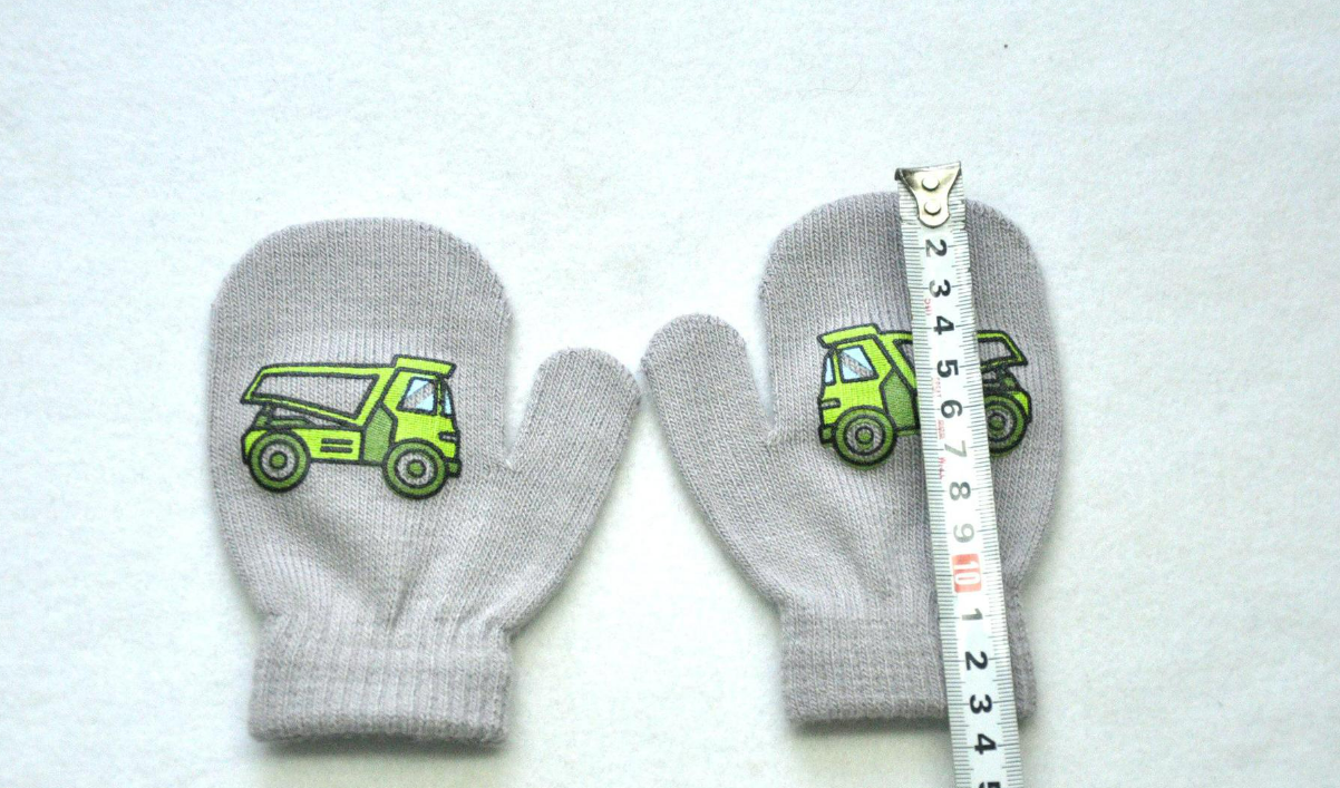 Acrylic Knitted Solid Color Gloves For Kid's /Children-Mitten Style 3