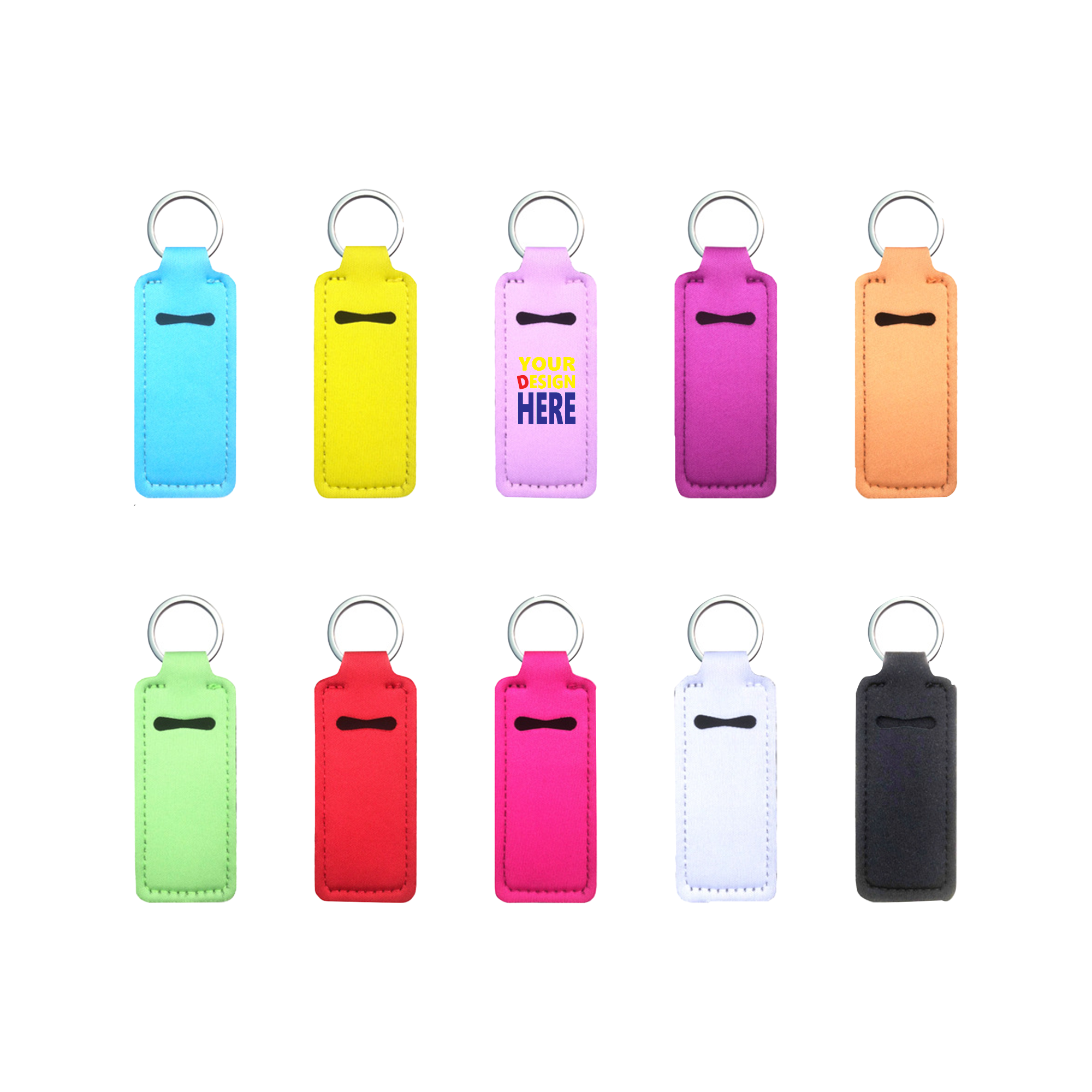 Neoprene Lip Balm Keychain 2