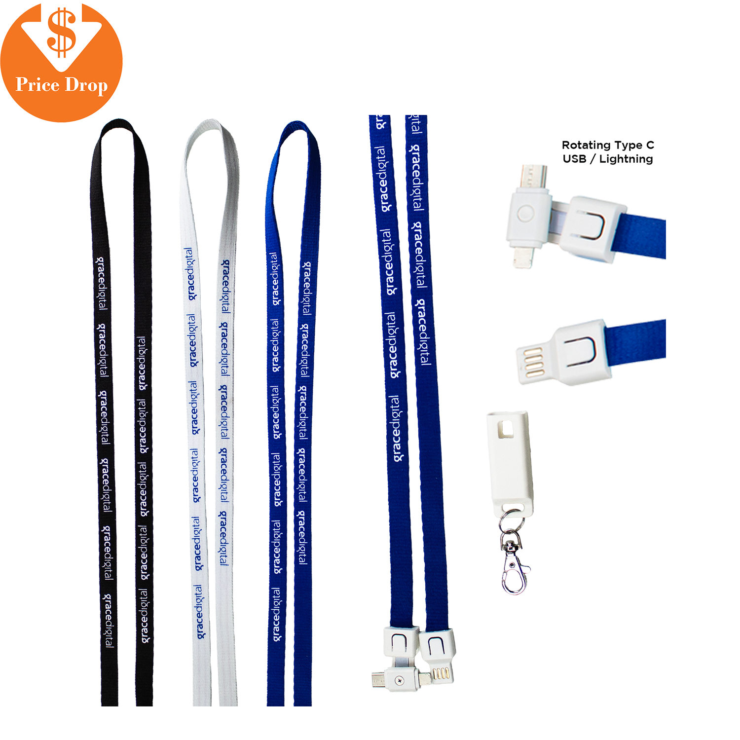 3-In-1 Usb Charging Cable Lanyard 1