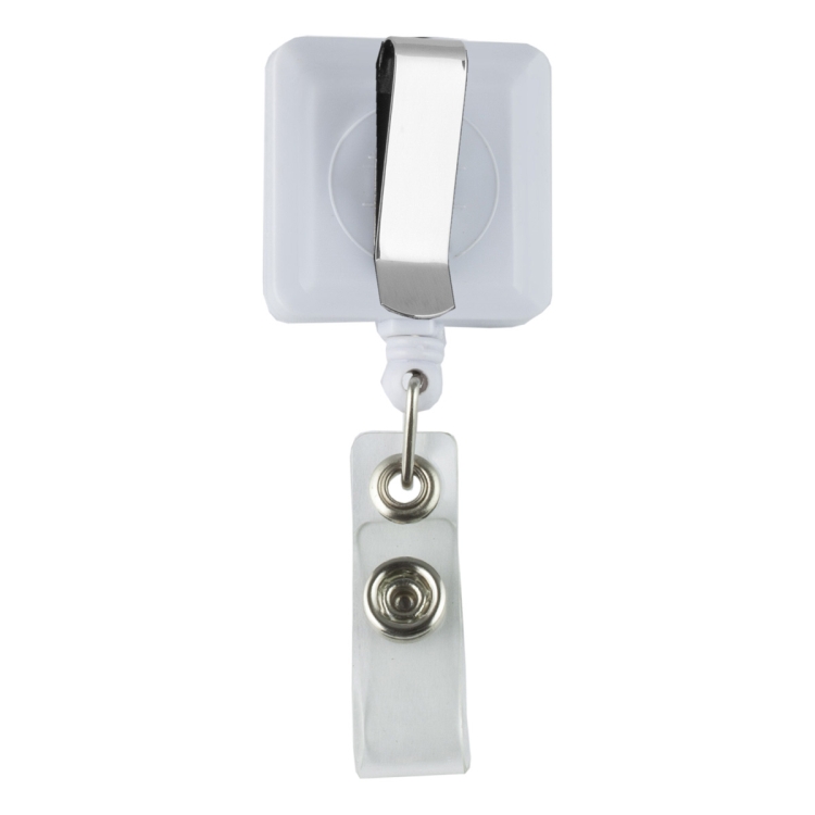 "Kent VL" 30" Cord Square Retractable Badge Reel and Badge Holder with Metal Slip Clip Attachment 11