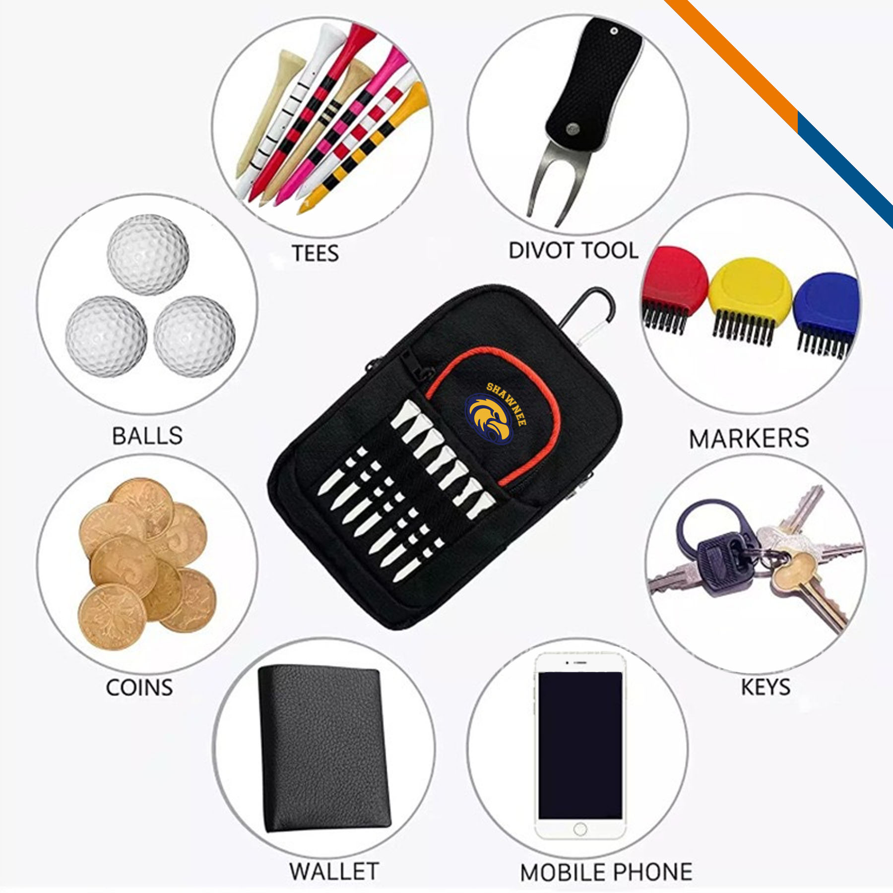 Bagix 2in1 Golf Ball Pouch 9