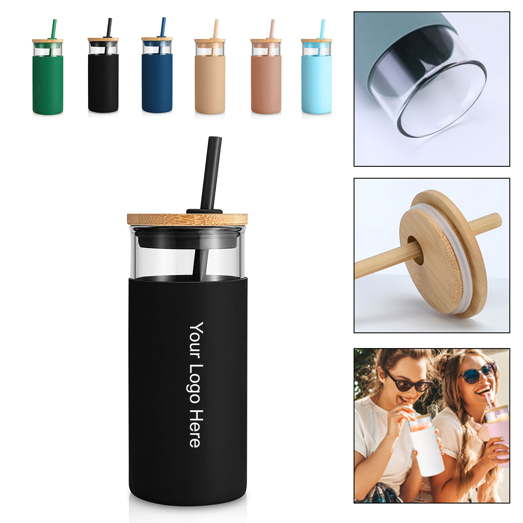 Straw Silicone Water Bottle 2