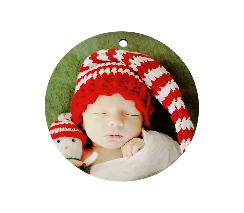 Round MDF Christmas Ornament 5