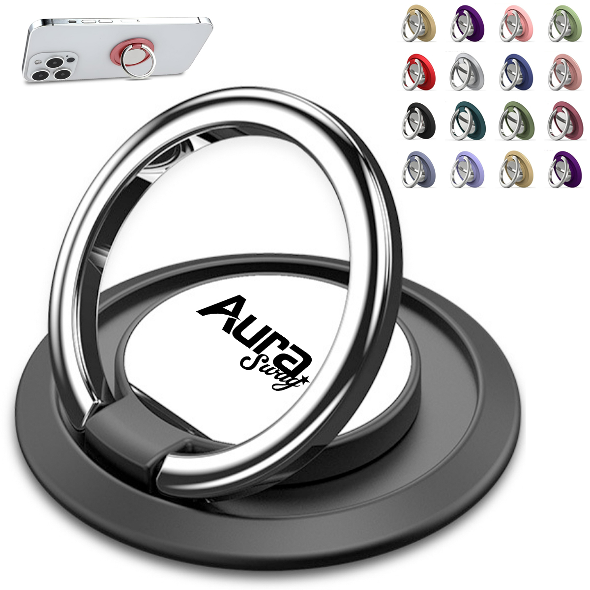 Universal Rotating Phone Ring Holder & Kickstand 6