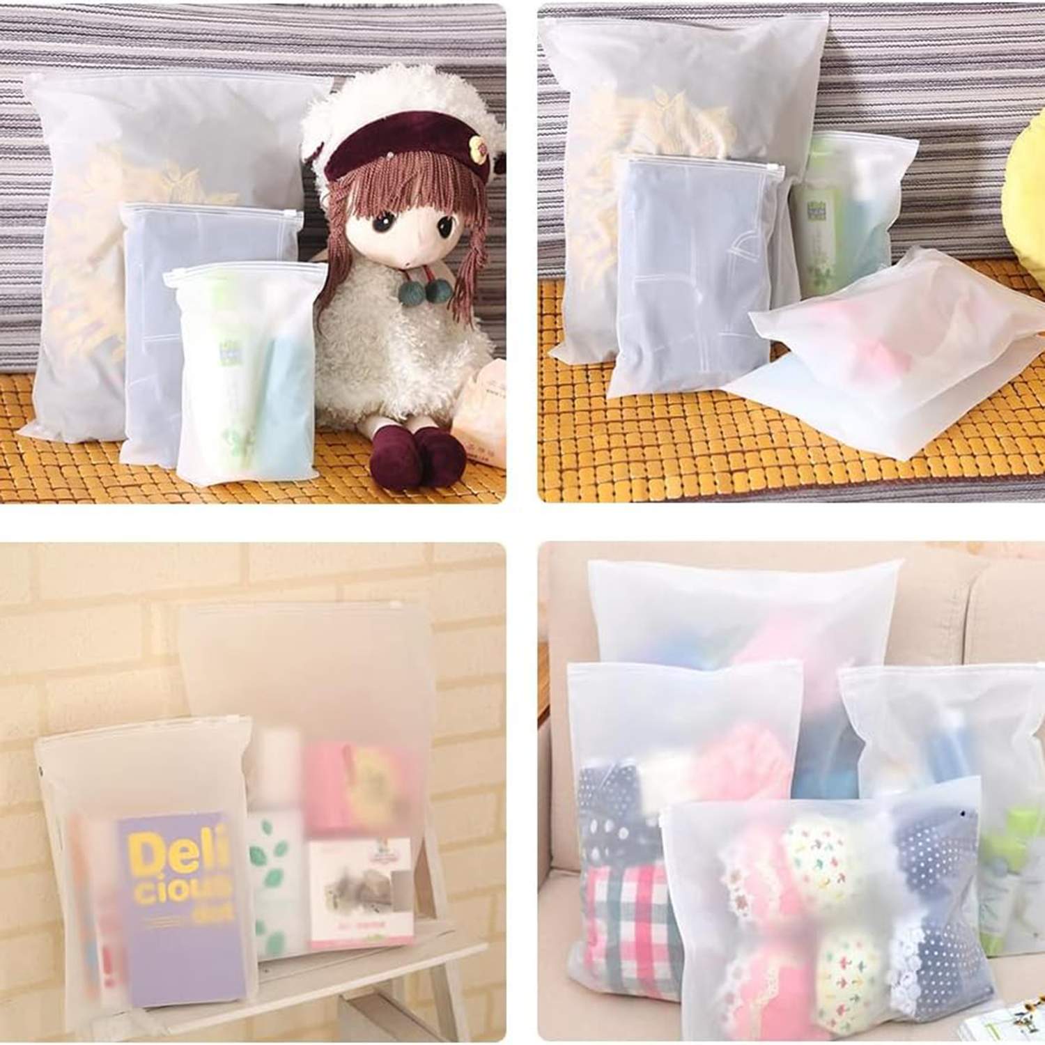 Eco friendly Zipper Resealable Clothes Packaging Bag 3
