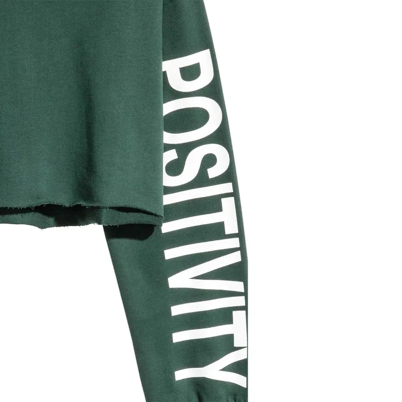 Printed Long Sleeve Crop Top 2