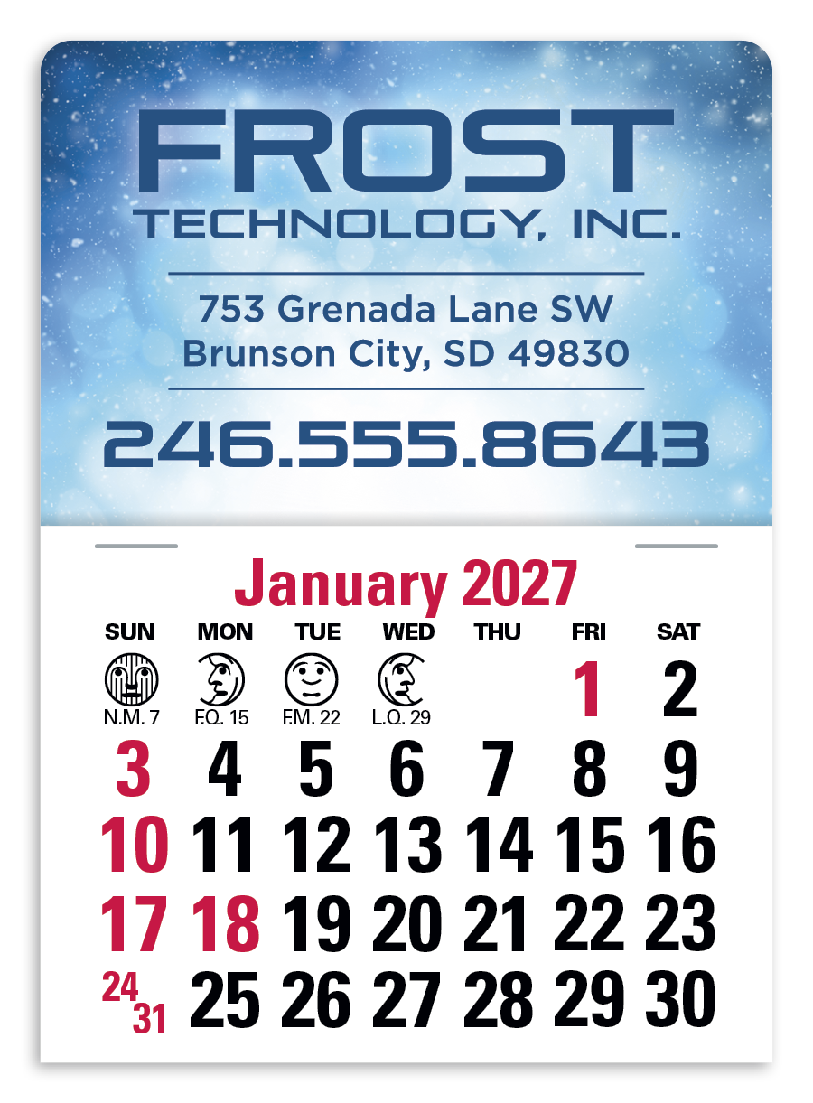 Triumph® Calendars Press-N-Stick Full-Color Header Standard Calendar 15