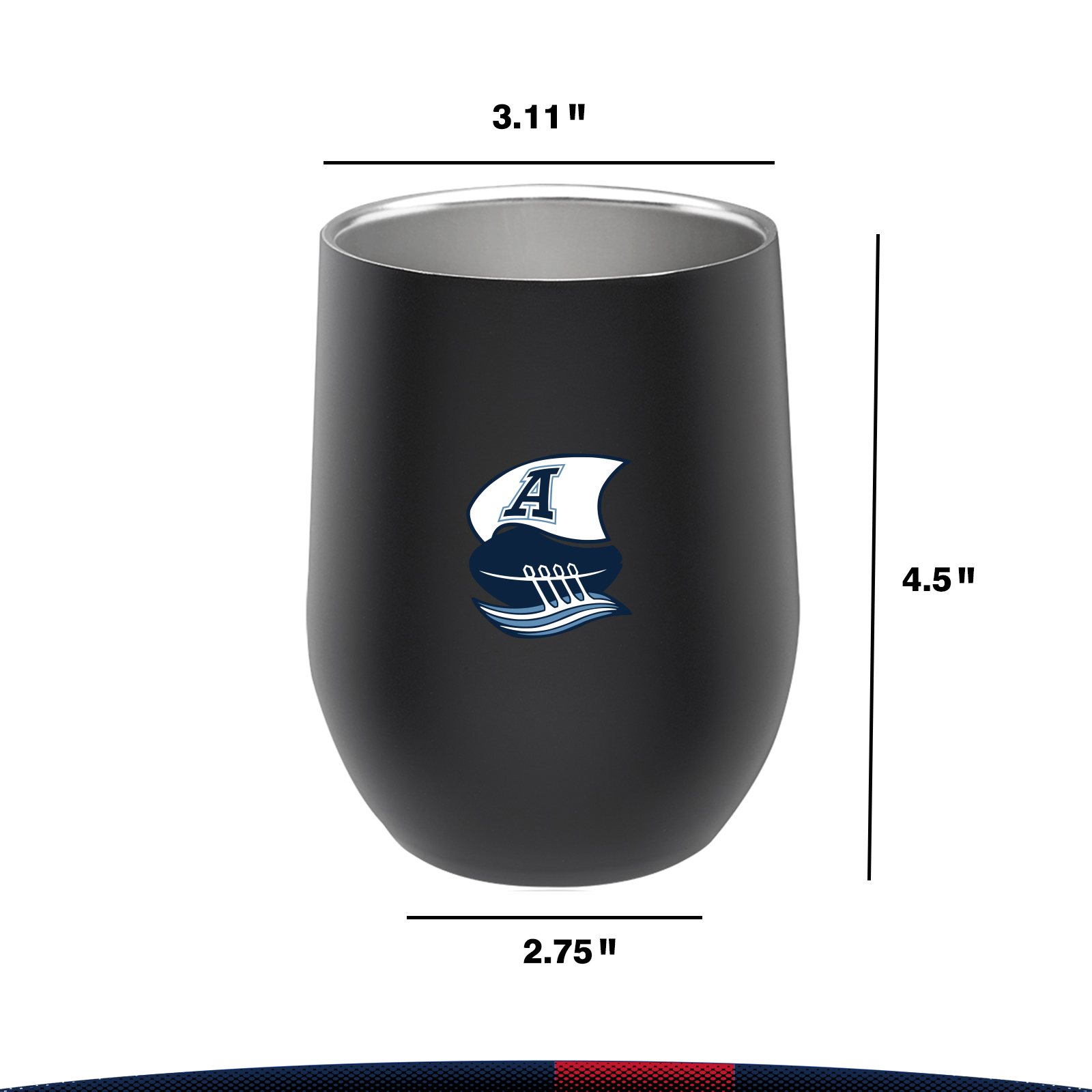 11 oz. Stainless Steel Wine Glasses 2