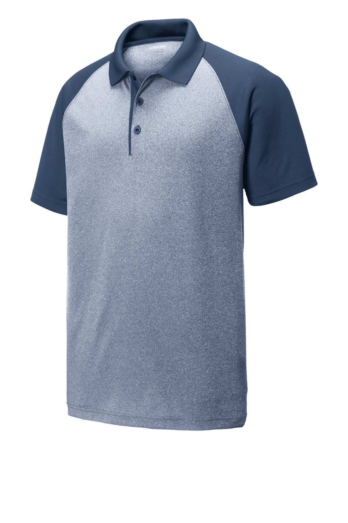 Sport-Tek PosiCharge RacerMesh Raglan Heather Block Polo. ST641 30