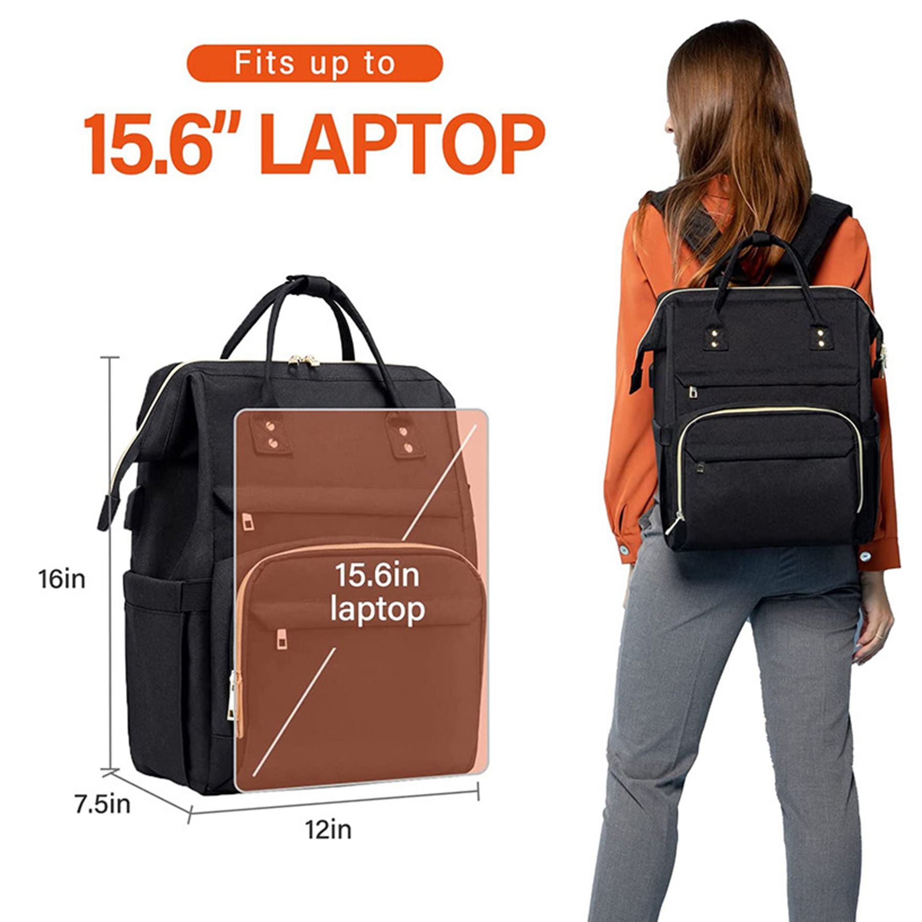 Laptop Backpack With Usb Port 3