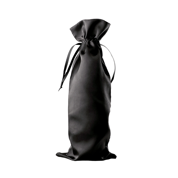 Black Satin Wine Bag 1