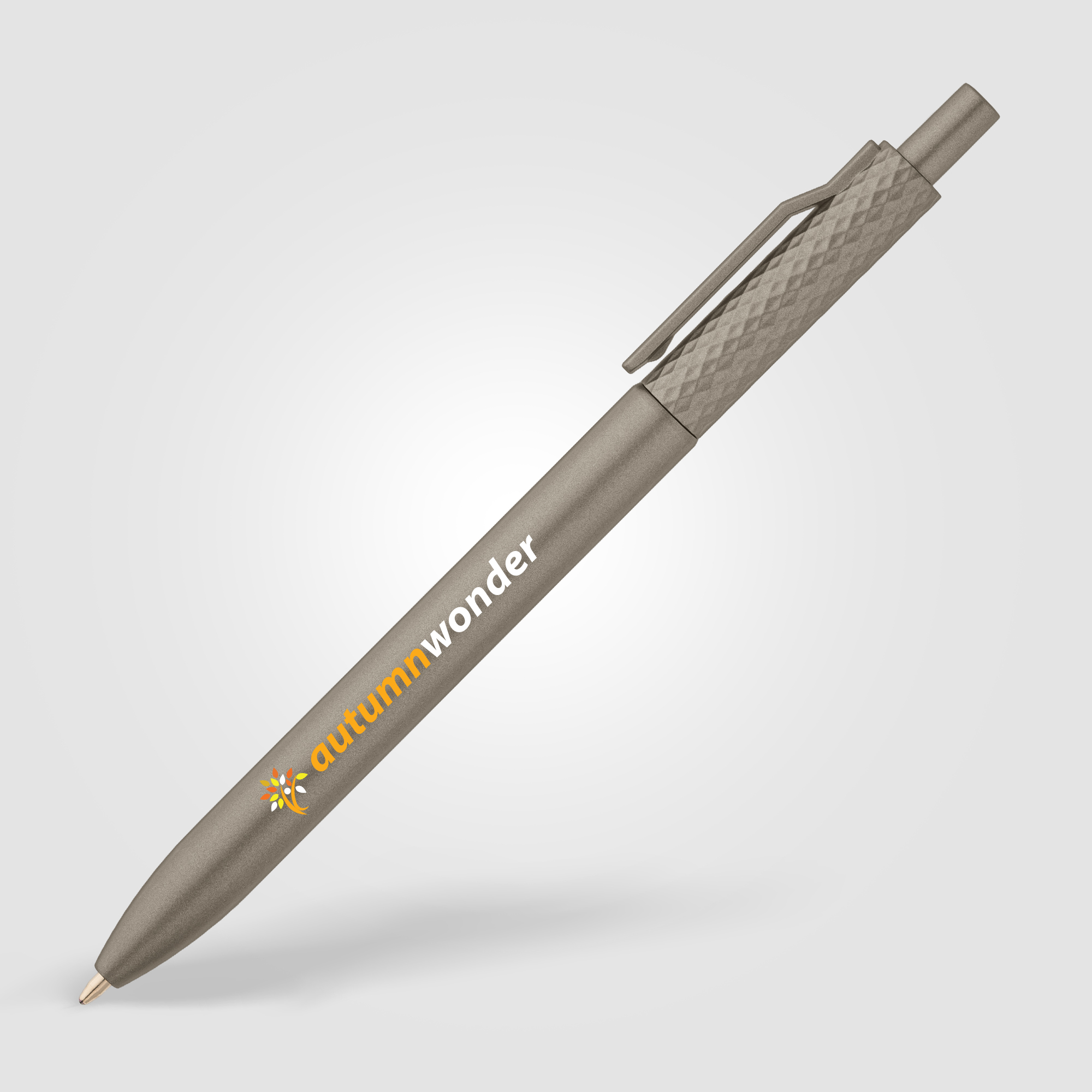 Vale Recycled Plastic Diamond Textured Metallic Pen 12