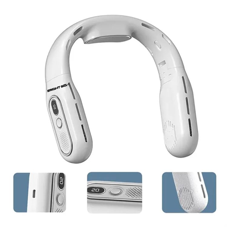 Foldable Bladeless Neck Fan with LED Display 2