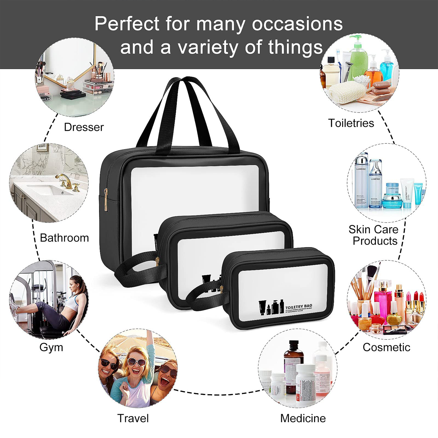 Translucent Waterproof Makeup Cosmetic Bag 4