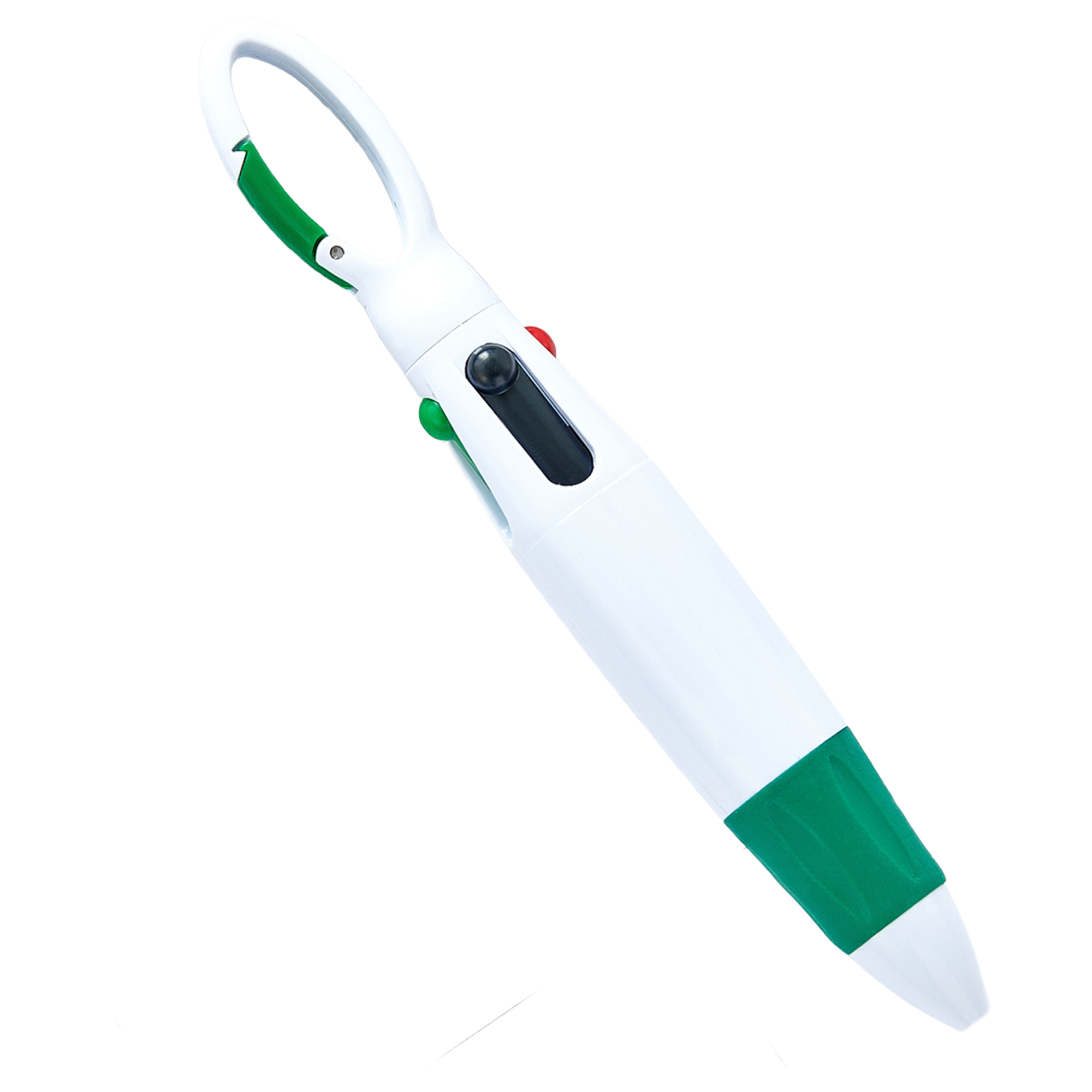 Multifunctional 4-in-1 Ballpoint Pen with Carabiner Clip 1
