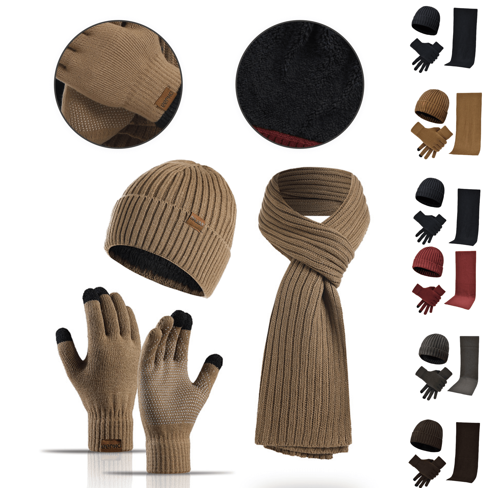 Unisex Touch Screen Winter Trio Knitted Set 10