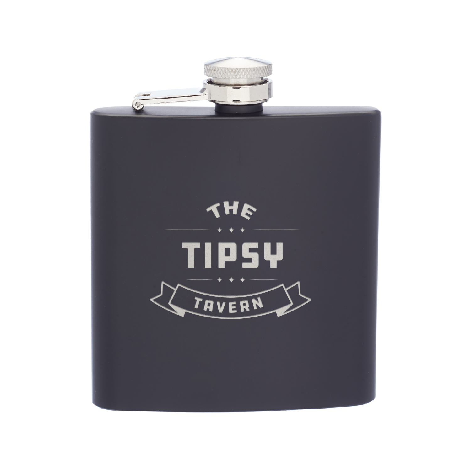 6 oz. Lazio Stainless Steel Hip Flask (Engraved Imprint), custom water bottle with logo imprint 4
