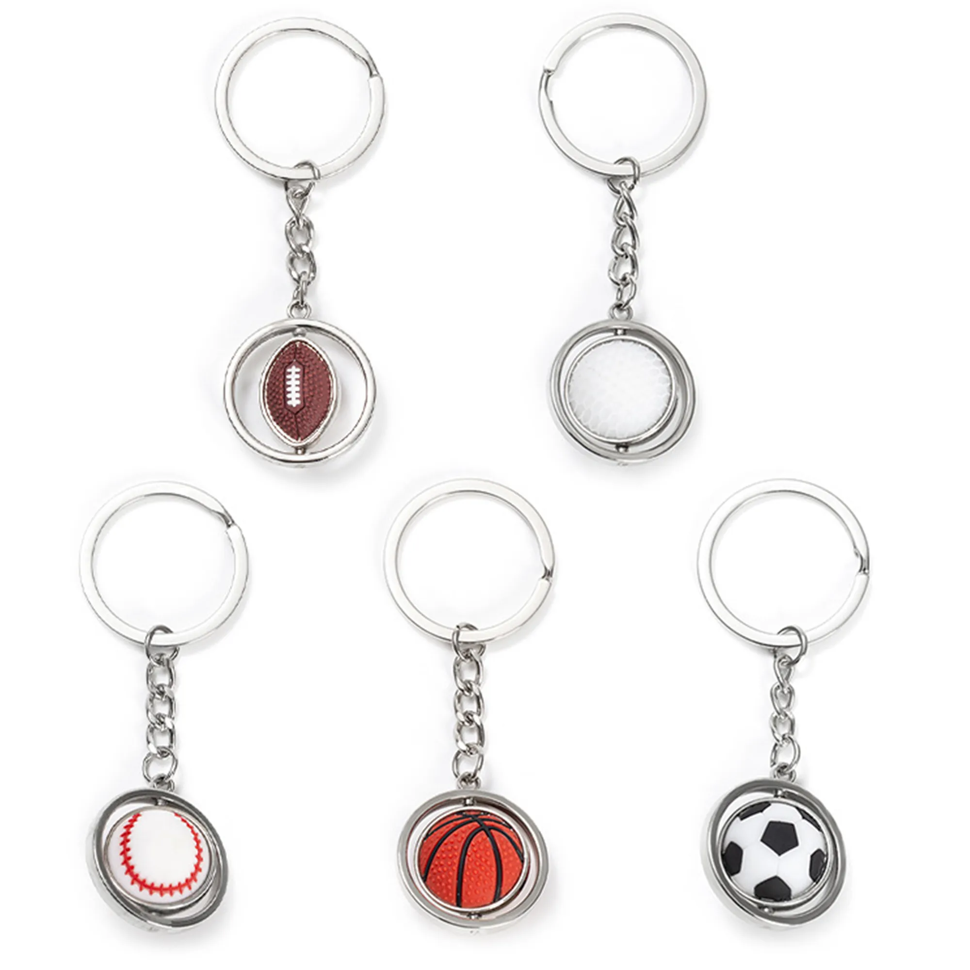 Basketball Football Rugby Keychains Promotional Logo printed