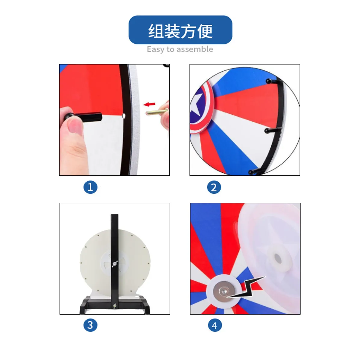 Spinning Prize Editable Wheel w/ Dry Erase Marker & Eraser 4