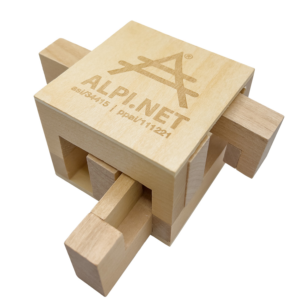 Wooden Sliding Cube Puzzle 9