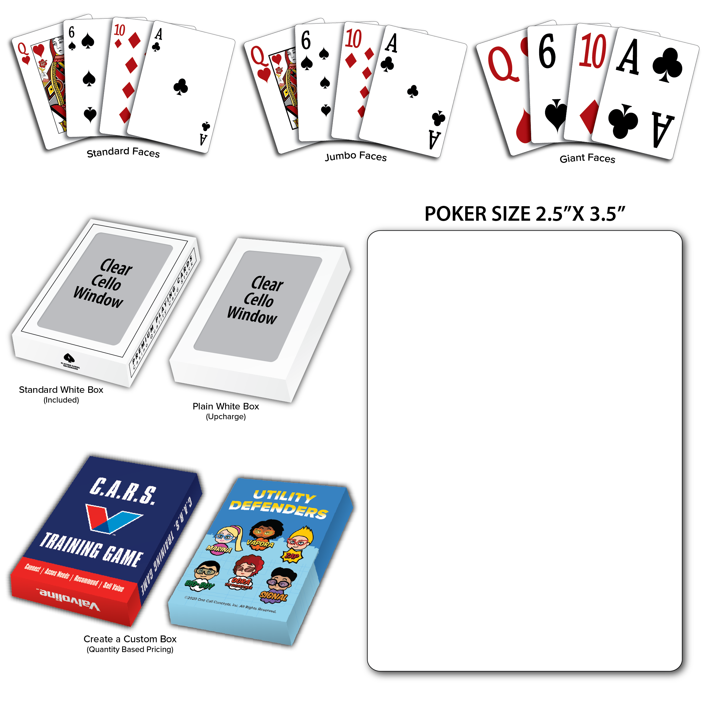 Solid Back White Poker Size Playing Cards 1