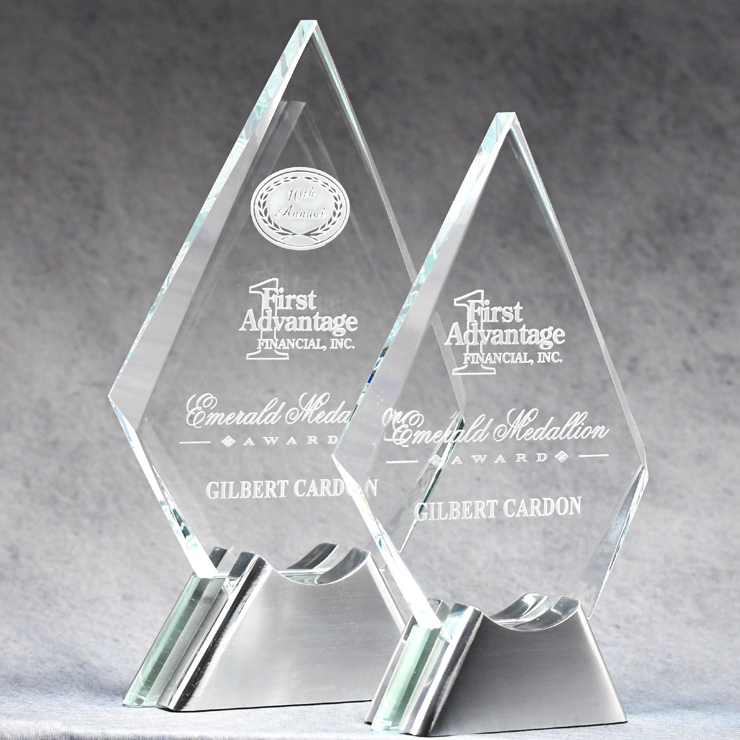 Crystal Diamond On Chrome Stand 2