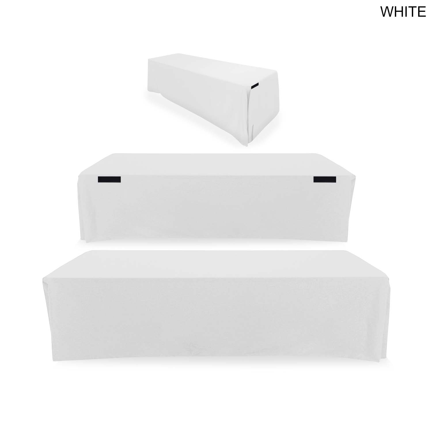 48 Hr Quick Ship - Sublimated Convertible Table Cloth, Converts from 8' to 6', Drape style, 4 sided 4