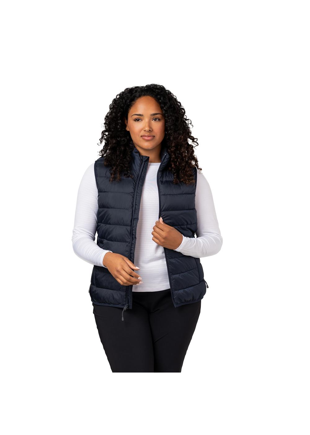 Storm Creek Women's Pacific Puffer 100 GSM Insulated Faux Down Packable Quilted Vest 19