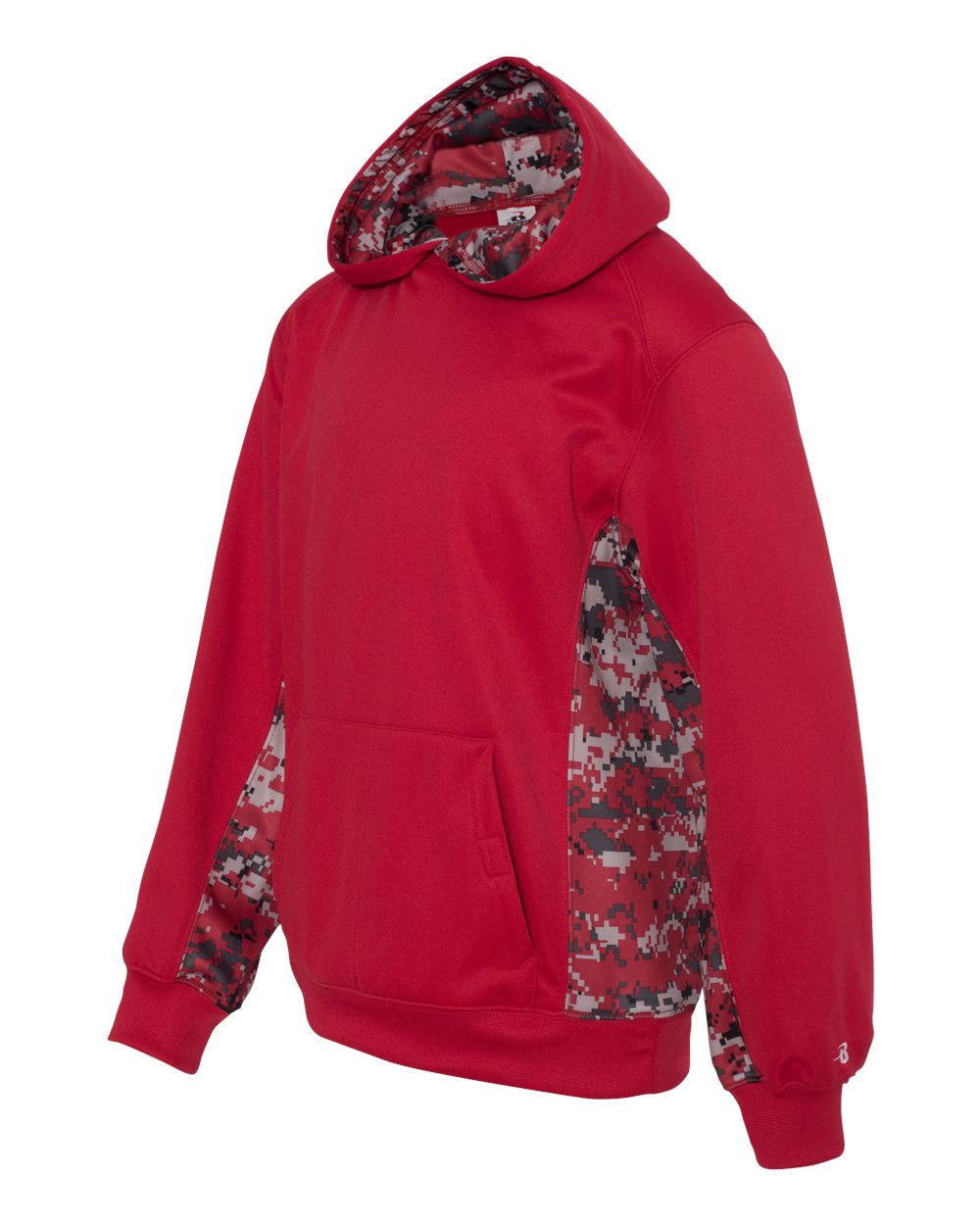 Youth Digital Camo Colorblock Performance Fleece Hooded Sweatshirt - 2464 22