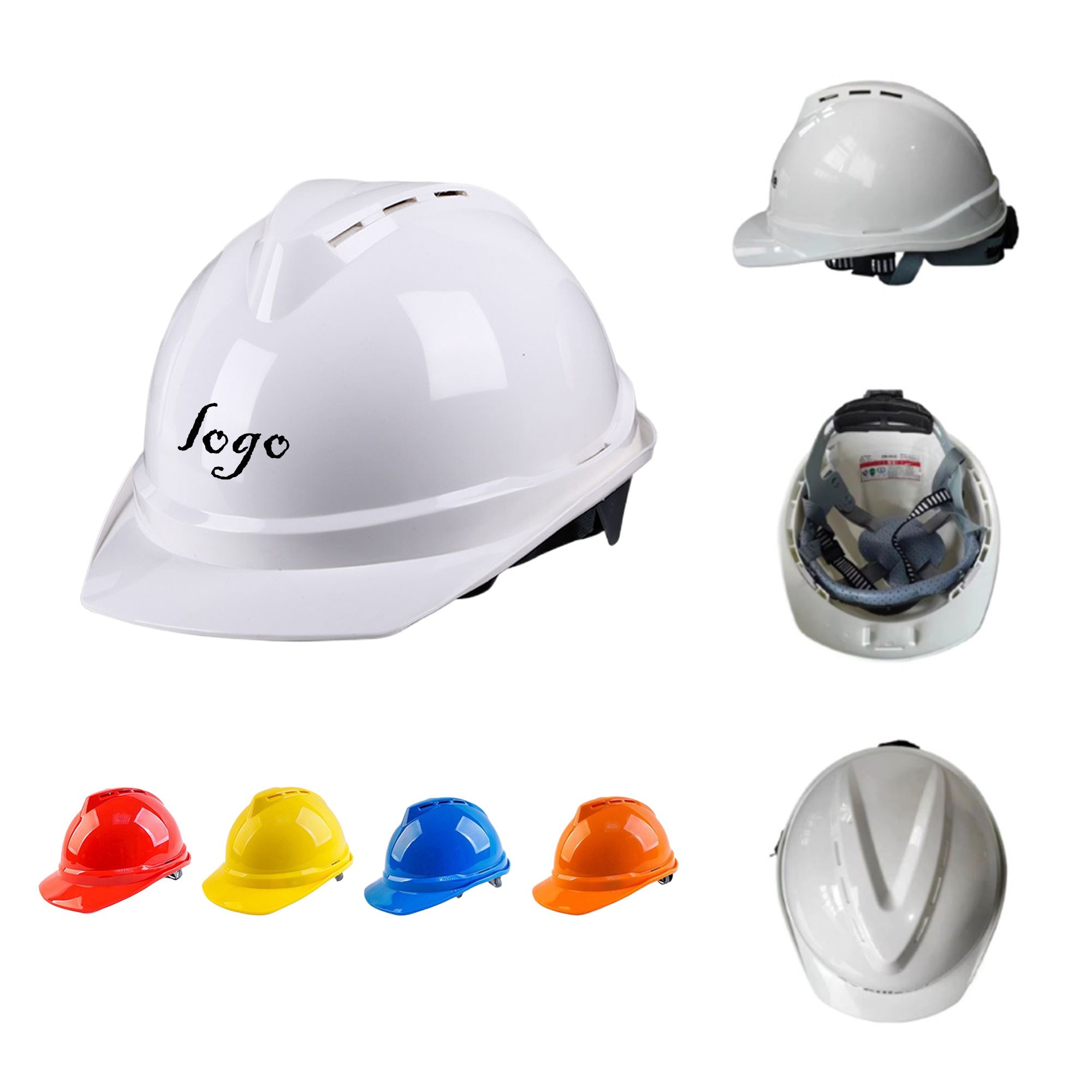 MOQ10 Reinforced Ventilated ABS Safety Helmet 3
